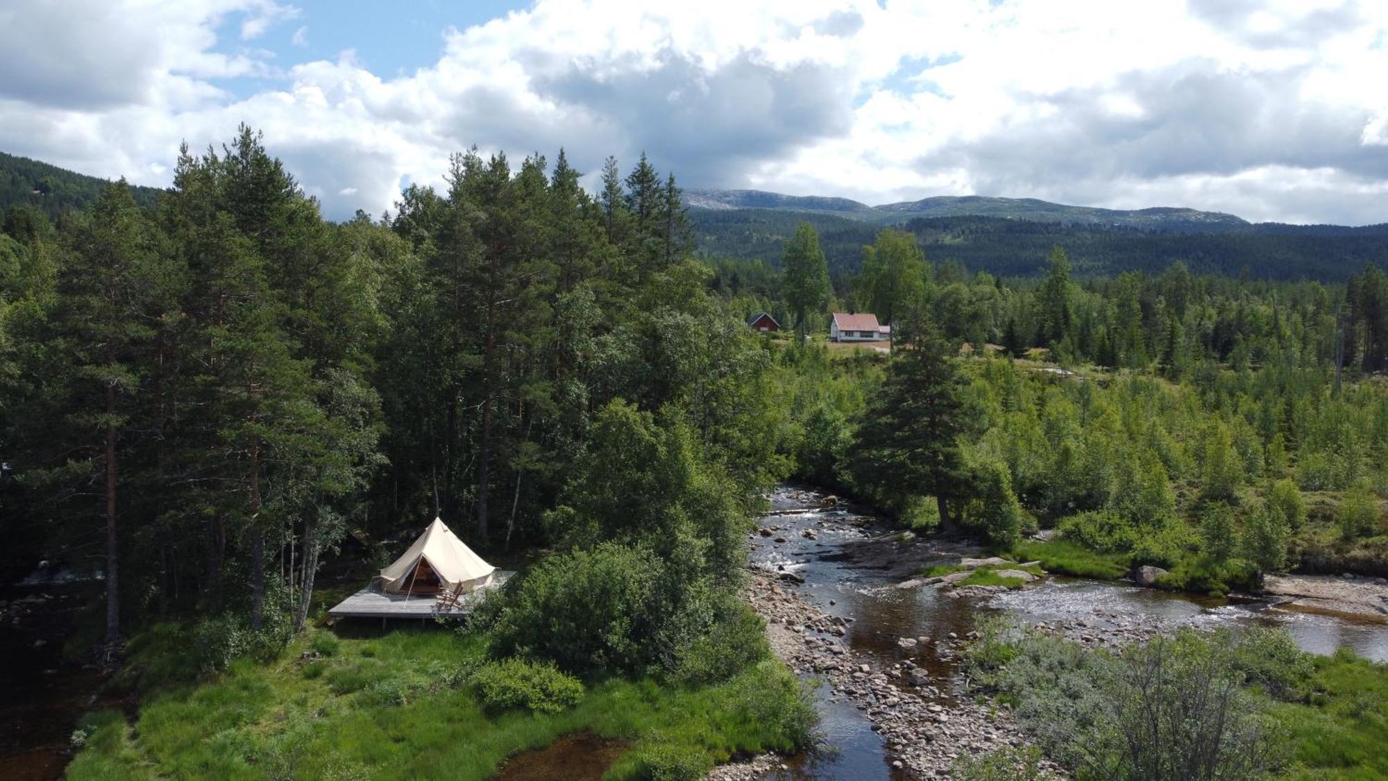 Fossumsanden Camping Og Hytter Fyresdal Ngoại thất bức ảnh